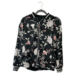 h&m floral bomber jacket